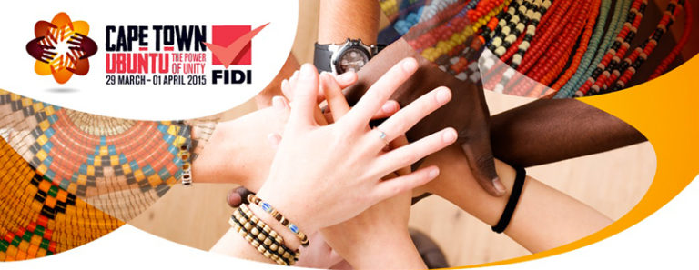 a Unity slogan and image poster showing unity from different races