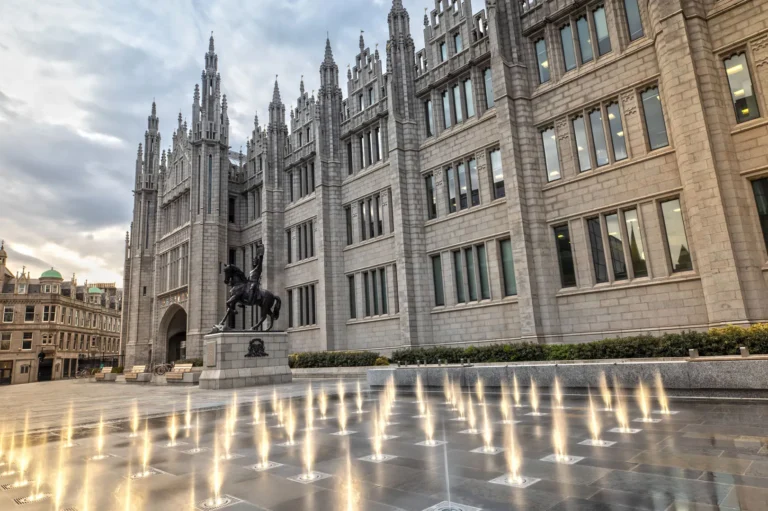 Marischal College and Marischal Square in Aberdeen city centre